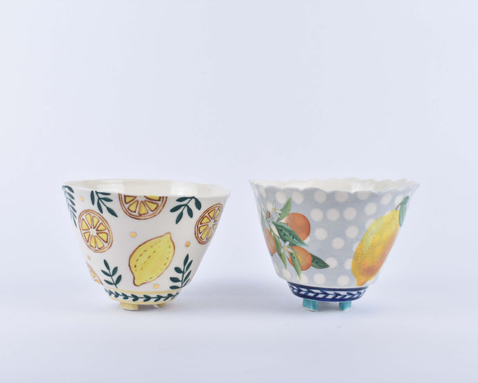 哈利画廊 商店 Online // Katie Almond——手工制作的带有水果图案的陶瓷花盆