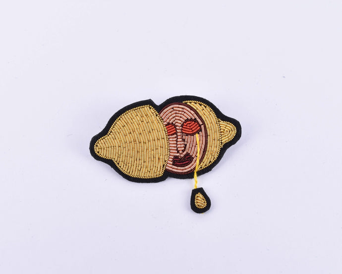The Harley Gallery Online Shop // Macon and Lesquoy beaded brooch Acid Lemon design