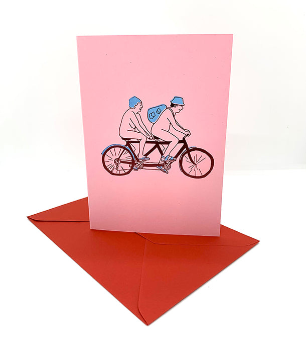 The Harley Gallery Shop Online // Nude Tandem Riders - Illustrative Valentines Day Card Card