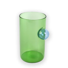Load image into Gallery viewer, Block Design - Green and Blue Bubble Glass
