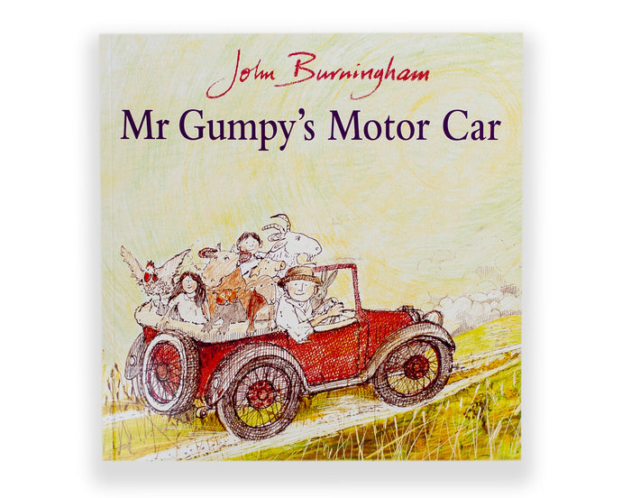 Front Cover of the book, Mr Gumpy's Motor Car by John Burningham