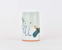 Load image into Gallery viewer, Shopping at The Harley Gallery, Jug by Adam Frew decorated with Blue, green and orange brush strokes and scribbles.
