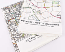 Load image into Gallery viewer, The Harley Gallery Shop // Nottinghamshire Map Tea Towels
