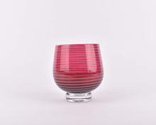 Load image into Gallery viewer, The Harley Online Gallery Shop // Handmade red glass tealight candle holder
