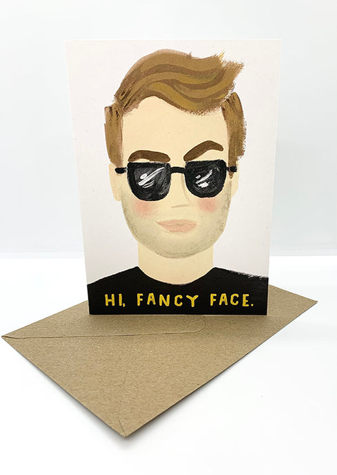 The Harley Gallery Shop Online // Hi Fancy Face Greeting Card