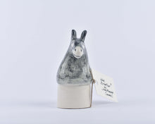 Load image into Gallery viewer, The Harley Gallery Shop Online // Jane Maddison handmade ceramic winebreather - Donkey design (front)
