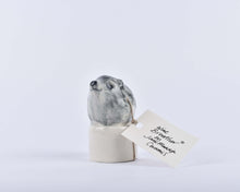 Load image into Gallery viewer, The Harley Gallery Shop Online // Jane Maddison handmade ceramic winebreather - Hedgehog design (front)
