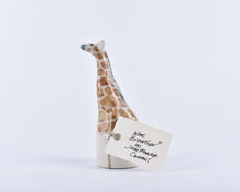 Load image into Gallery viewer, The Harley Gallery Shop Online // Jane Maddison handmade ceramic winebreather - Giraffe design (side)
