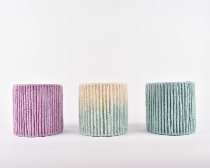 The Harley Gallery Shop Online // Janie Knitted Textiles Merino wool tealight holders
