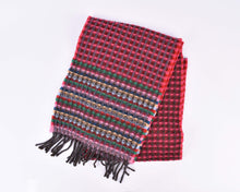Load image into Gallery viewer, The Harley Gallery Shop Online // Lambswool scarves by Wallace#Sewell. Berry check design.
