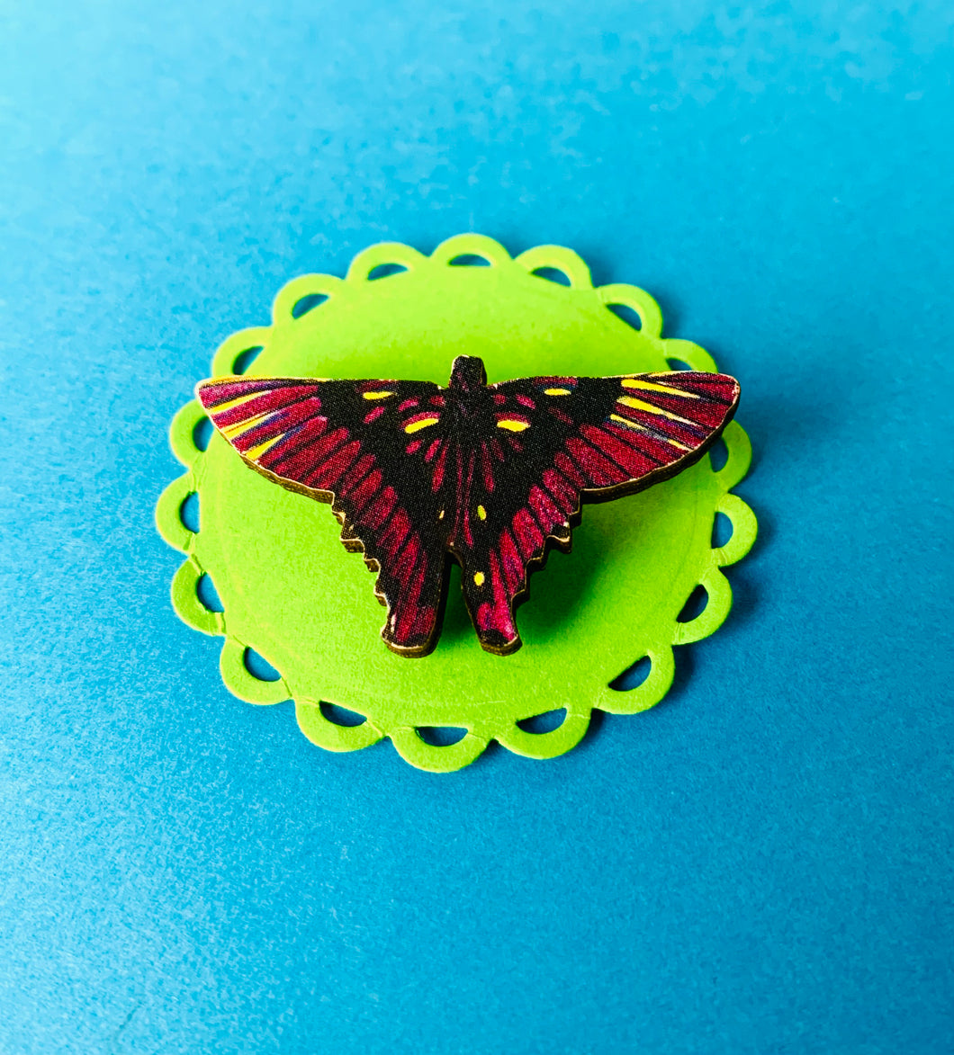 The Harley Gallery Shop Online // Wooden butterfly brooch