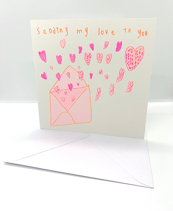 The Harley Gallery Online Shop // Sending My Love To You - Illustrative Greeting Card 